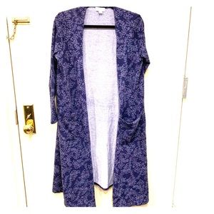 Navy Printed LulaRoe Sarah Cardigan